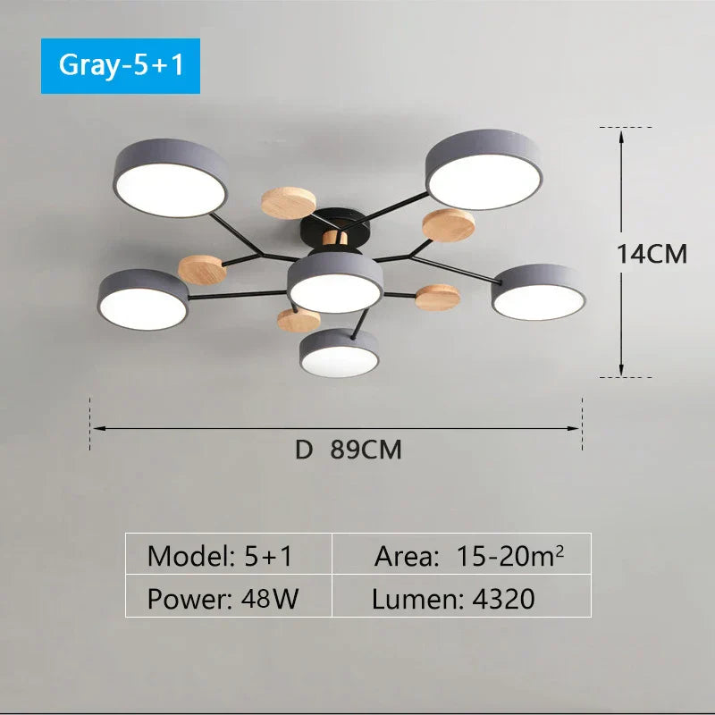 Versatile LED Chandelier: 3 Colors for Stylish Home Lighting