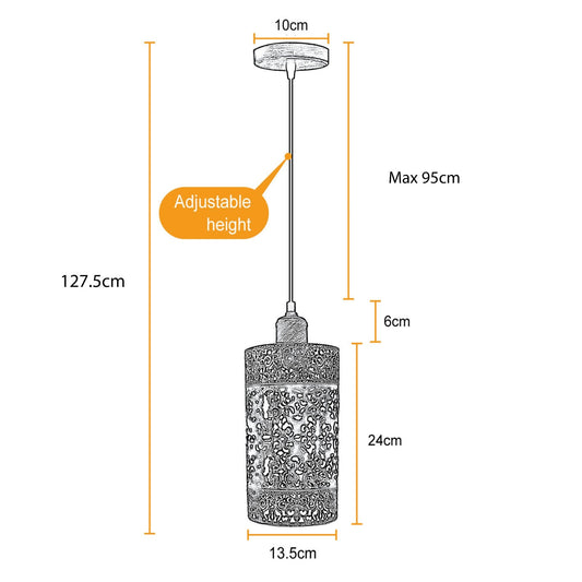 Metal Cage Pendant lighting Fixture E27 Base ~3931