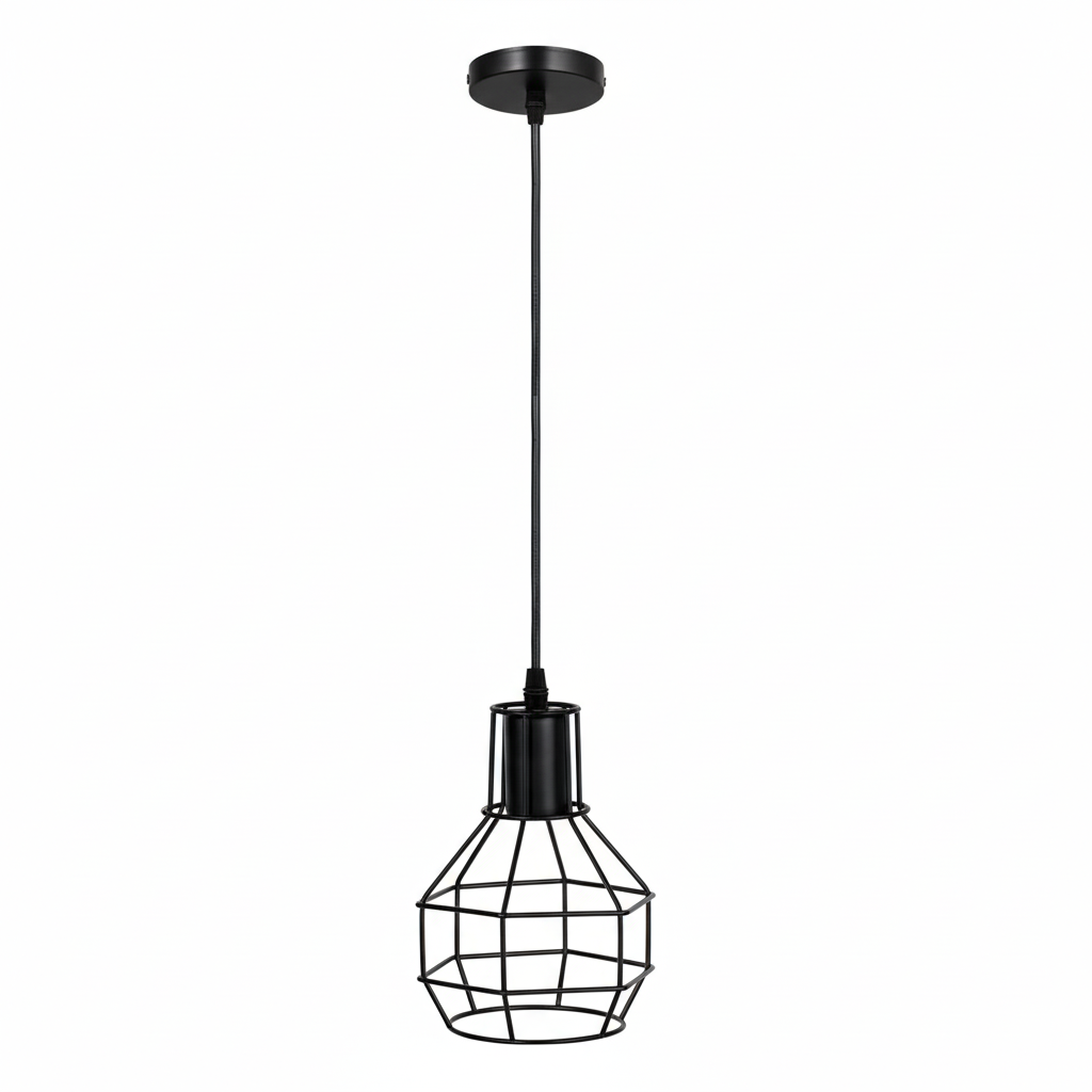 Vintage Ceiling Pendant Light Cage Lampshade Hanging Light Fitting ~5795