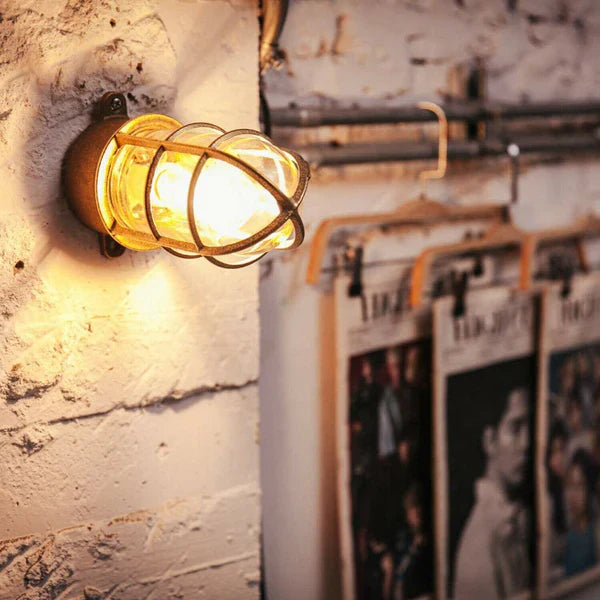 Vintage-Inspired Nautical Lighting Bulkhead for Coastal Homes ~2489